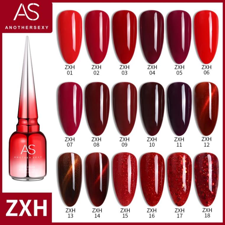 Sơn Gel AS vỏ đỏ Mã ZXH ( Cam Kết Chính Hãng - làm khô sơn gel bằng máy hơ uvled )