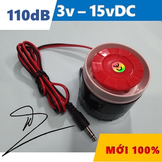 Còi hú báo động chống trộm 3vDC - 9vDC - 12vDC - 15vDC / 110dB ±  3dB