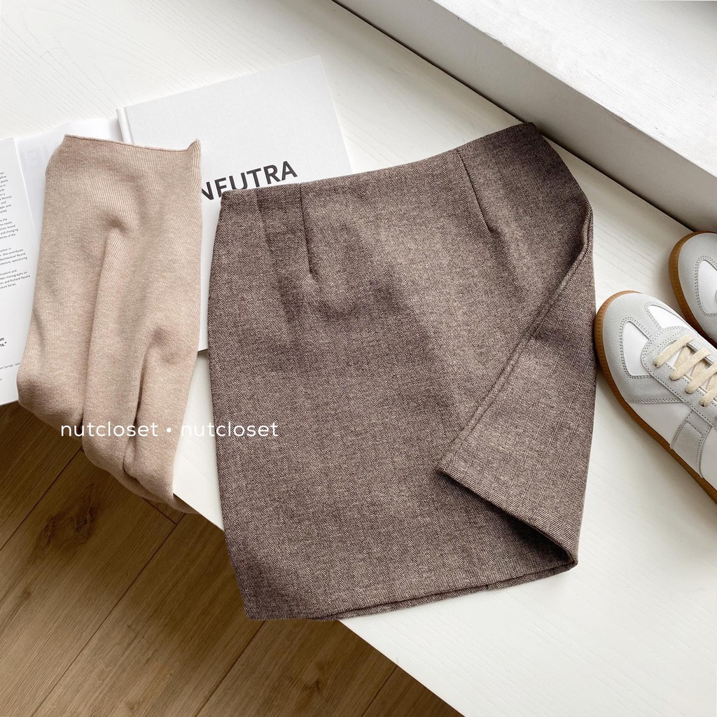 Chân váy zip dạ 2 li _V1065 | BigBuy360 - bigbuy360.vn