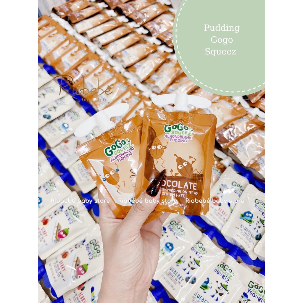 Pudding tăng cân Gogo Squeez cho bé ăn dặm từ 6 tháng trở lên (6M+) [Hàng chuẩn Air - Nội địa Mỹ]
