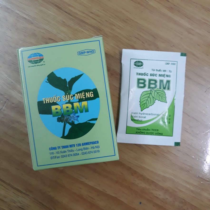BBM hộp 12 gói muối pha súc miệng