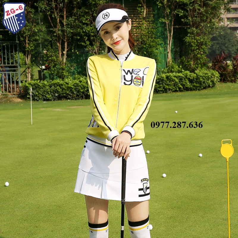 Áo khoác golf nữ 2 lớp thể thao thiết kế ZG-6 cao cấp siêu nhẹ khóa kéo thời trang shop GOLF PRO AK014