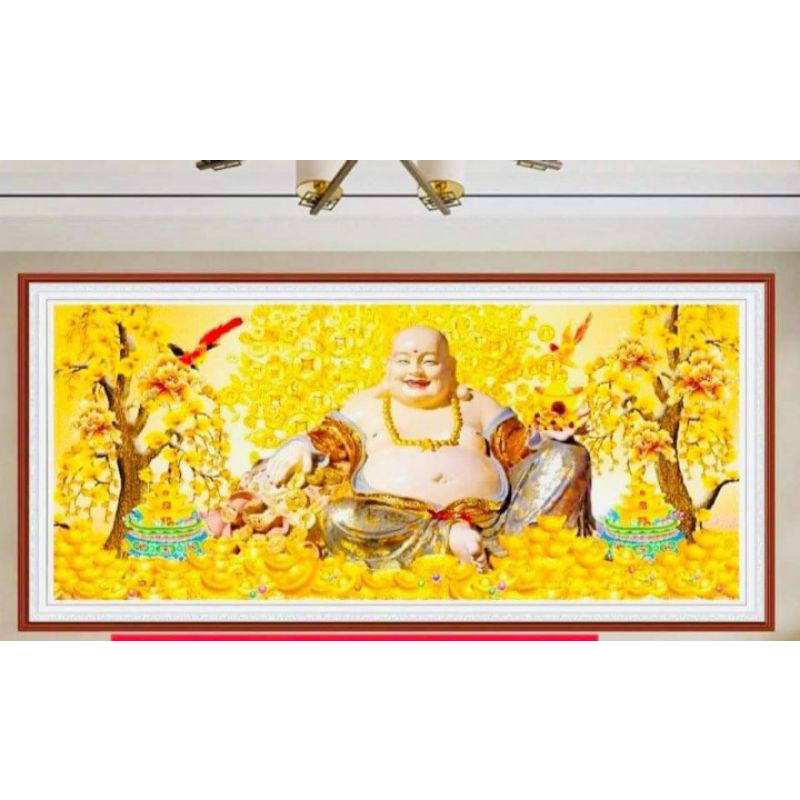 Tranh thêu chữ thập phật a di đà