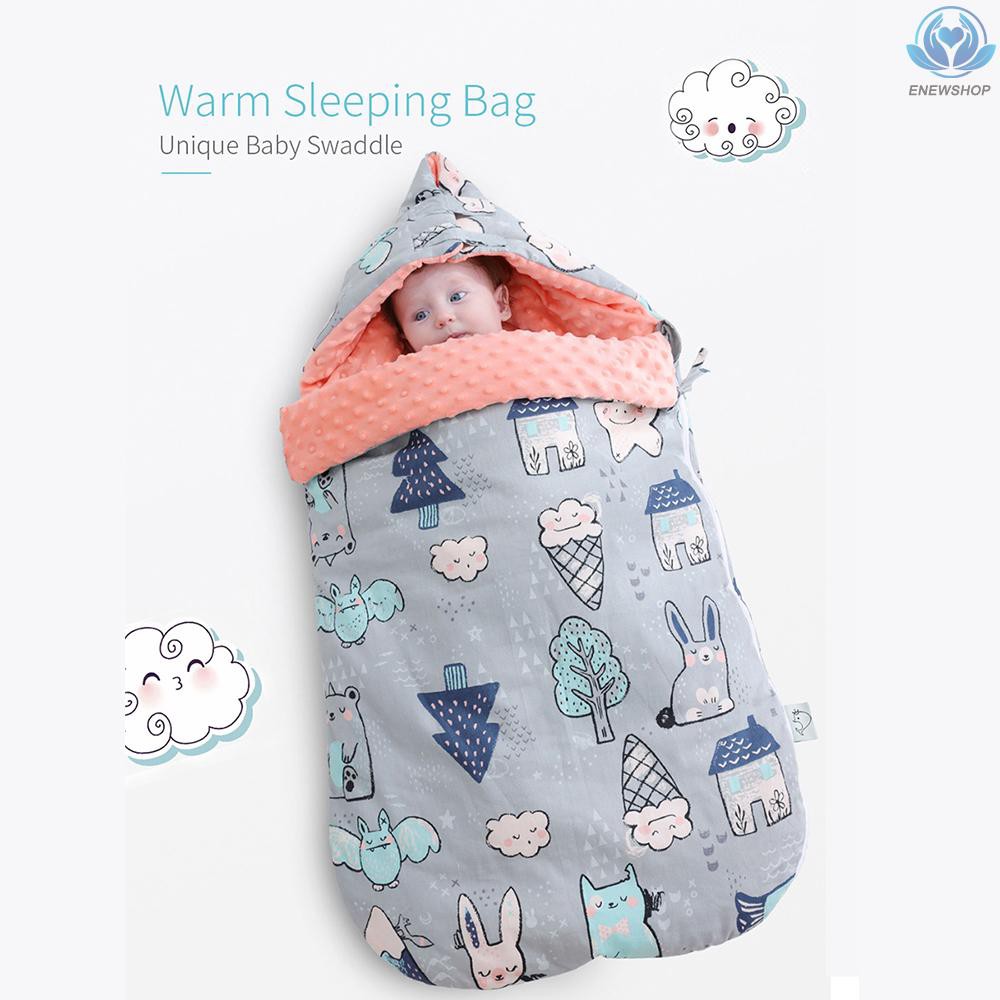 ♥♥enew~Baby Wrap Swaddle Blanket Cotton Hooded Sleeping Bag Sleep Sack Stroller Blanket For Newborn Infant Toddler Orange