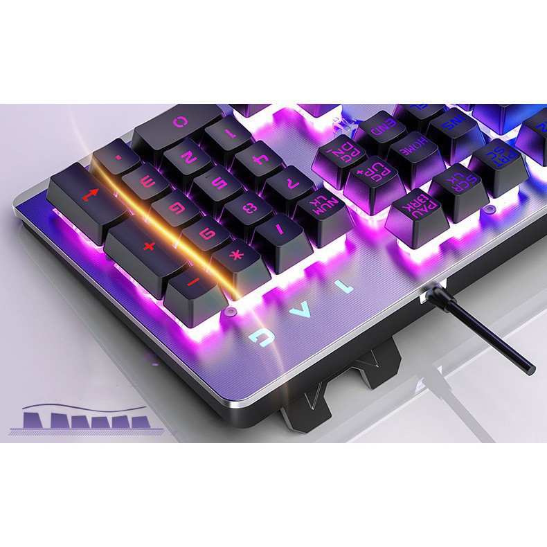 Combo Bộ Bàn Phím Giả Cơ 1AC K002 Black RGB - Tai nghe Gaming NUBWO N1 - Chuột Gaming G3Pro - Pad Chuột