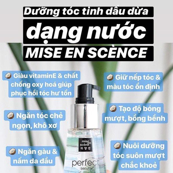 [ HÀNG CÓ SẴN CHÍNH HÃNG MẪU MỚI 80ML ] Tinh Dầu Dừa Dưỡng Tóc Mise En Scene Perfect Repair Hair Serum | BigBuy360 - bigbuy360.vn