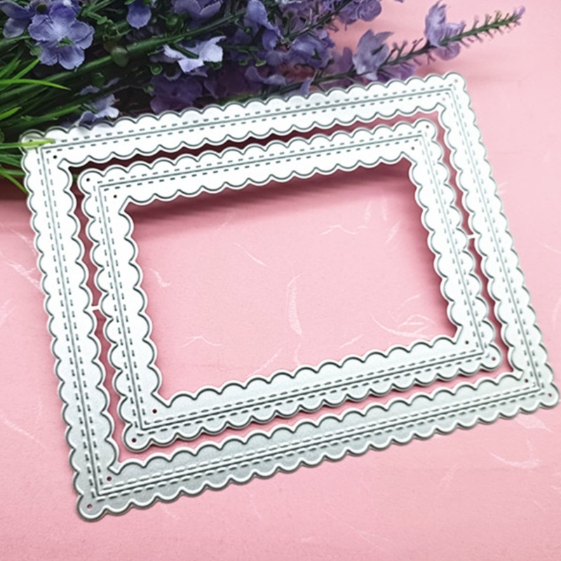 Khuôn Cắt Giấy Kim Loại Khung Hình Chữ Nhật Xinh Xắn