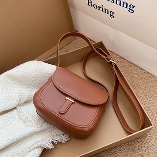 [T034] Túi đeo chéo nữ dáng basic, Size 18, chất da PU mềm mịn