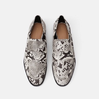 [SALE SIÊU RẺ -] GIÀY ZARA loafer authentic hoạ tiết da rắn animal print - Size 37 FULL BOX