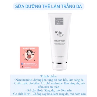 SỮA DƯỠNG THỂ LÀM TRẮNG DA WHITE LEAF