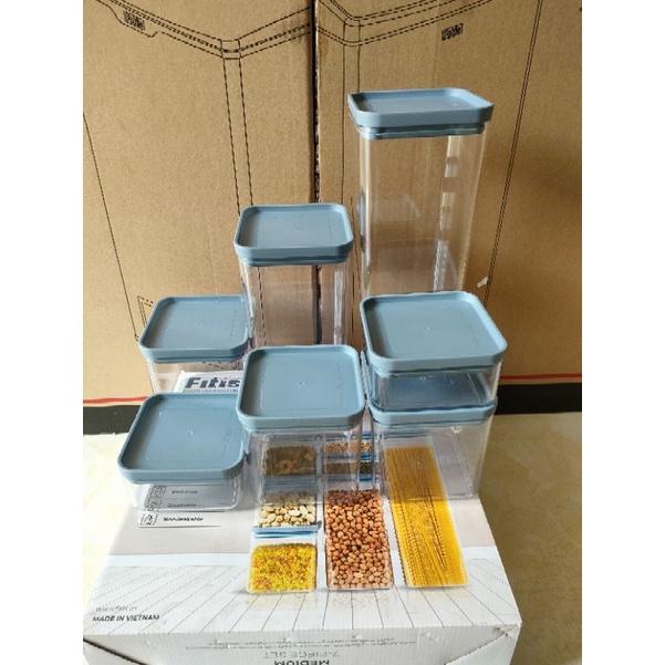 Bộ hộp đựng thực phẩm thức ăn 6 món  - Chính Hãng FITIS