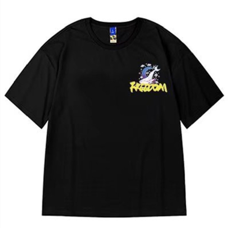 Áo Thun Tay Lỡ Cổ Tròn In Họa Tiết Hoạt Hình Thời Trang Mùa Hè Dành Cho Nam Size M-8XL