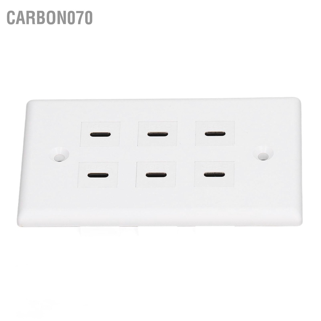 Carbon070 Ổ cắm 6 cổng USB Loại C treo tường Khả năng ứng dụng rộng rãi Đầu cho văn phòng kinh doanh