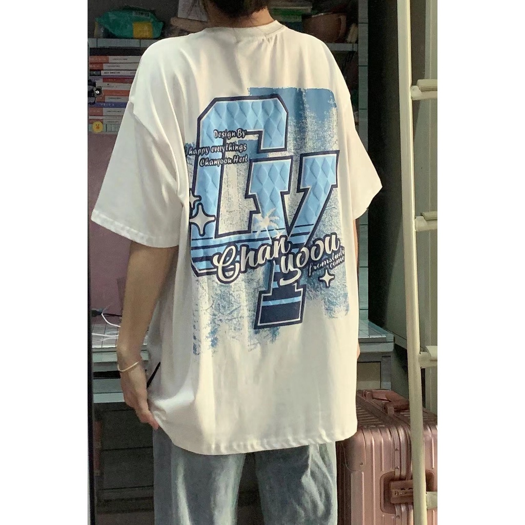 Áo thun NRVP cổ tròn oversize thời trang Hàn Quốc 2022 cho nữ