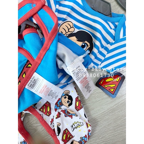 Set Body sleep + bodysuit cho bé trai có kèm yếm cổ