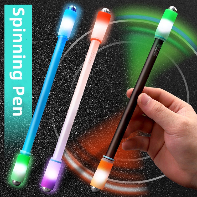 Bút Gel Có Đèn LED Xoay Được 0.5mm Chống Trượt Giảm Căng Thẳng