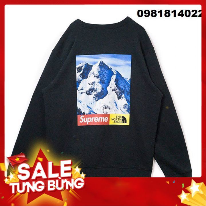 Áo Sweater Supreme x The N.orth Face - Form áo rộng rãi thuận tiện hoạt động