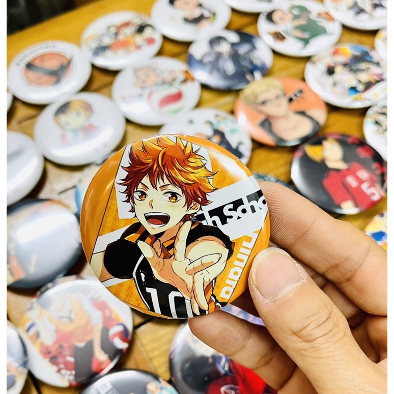 Huy hiệu haikyuu 3 cái / huy hiệu anime haikyuu vua bóng truyền