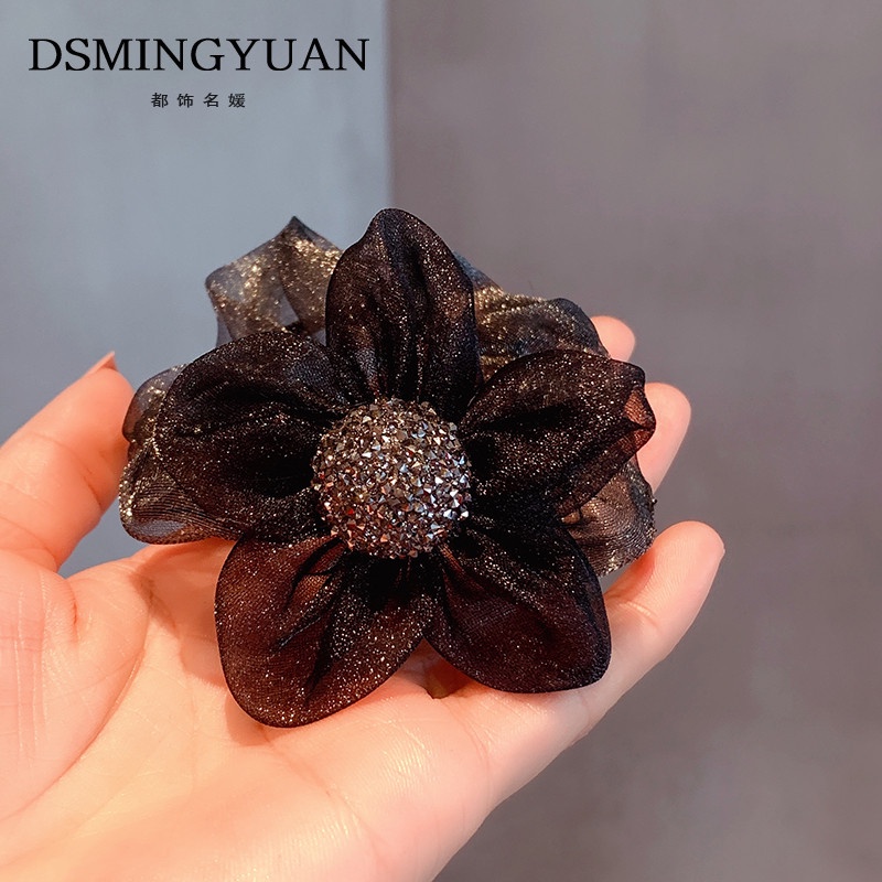 Dây Cột Tóc Hoa Hướng Dương Đính Đá Siêu Dễ Thương