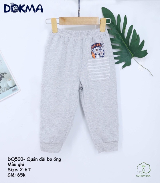 Quần dài mỏng Dokma cho bé trai/gái 2-6 tuổi
