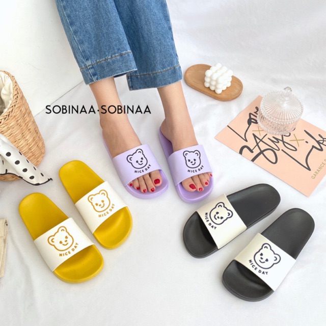 Dép nhựa gấu siêu xinh