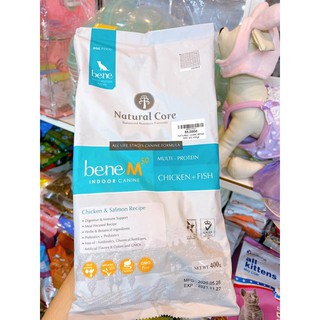 Thức ăn natural core bene m50 cho chó thịt gà & cá hồi 400gr