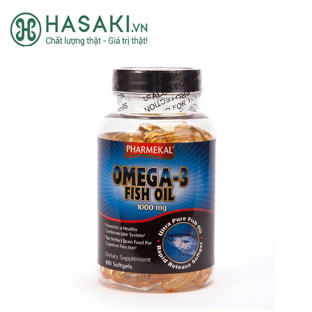 Viên Uống Dầu Cá Pharmekal Bổ Sung Omega 3 Omega 3 Fish Oil 1000Mg 100 Softgels 100 Viên