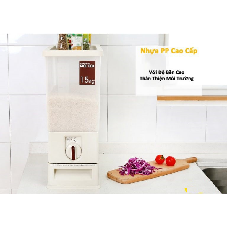 Thùng Đựng Gạo Cao Cấp Thông Minh 15Kg