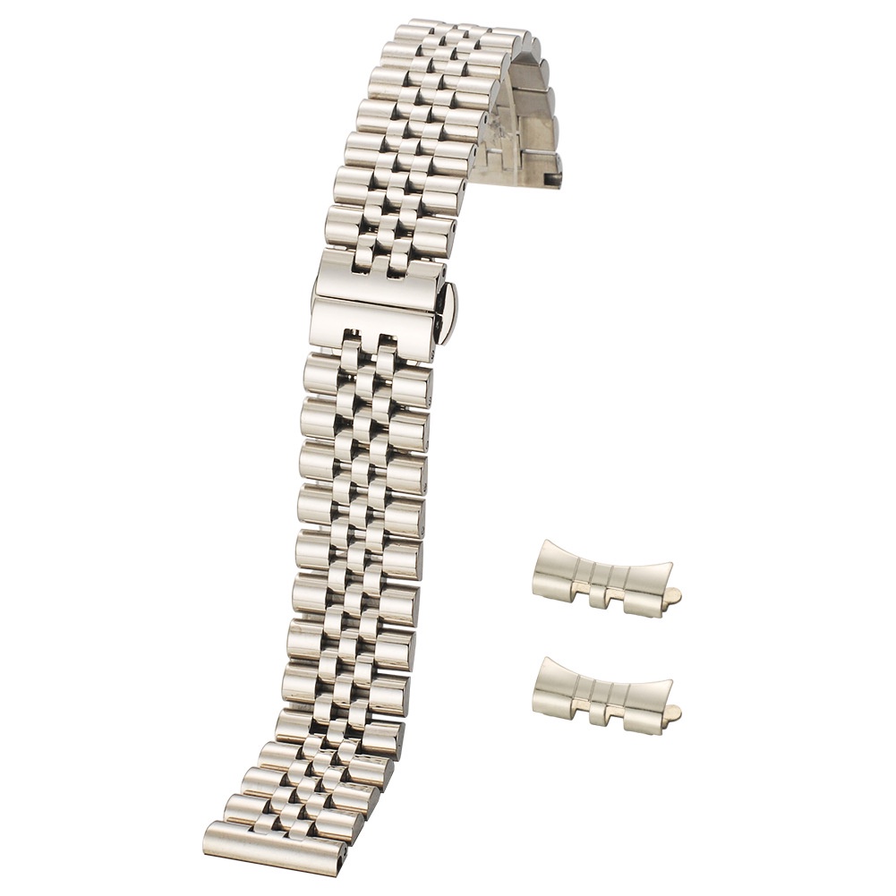 Dây Đeo Đồng Hồ 5 Hạt Bằng Thép Không Gỉ 12 13 14 16 17 18mm 19 20mm 21 22mm