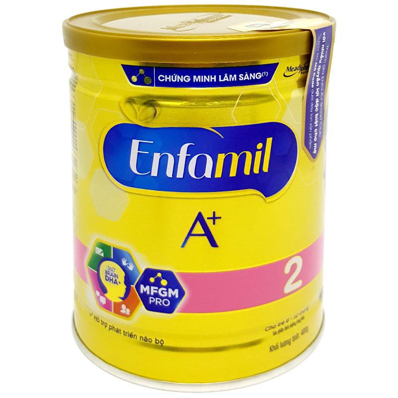 Sữa Bột Enfamil A+ 2 và MFGM Loại 400g - Dành Cho Trẻ 6 -12 Tháng Tuổi