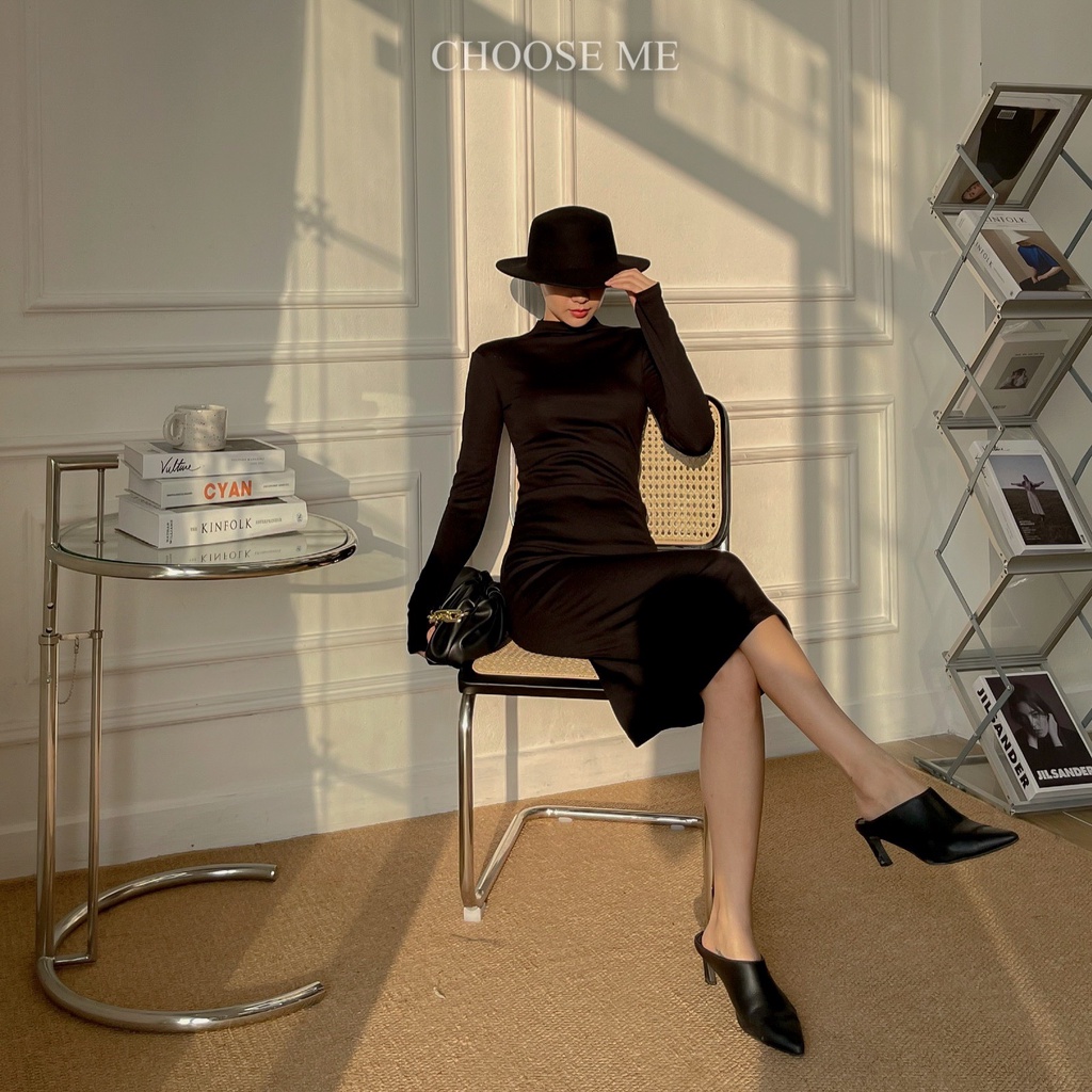 Váy Body Trơn Dài Tay, Váy Body Chất Liệu Thun Co Giãn, Đầm Dáng Ôm - Choose Me KLP | BigBuy360 - bigbuy360.vn