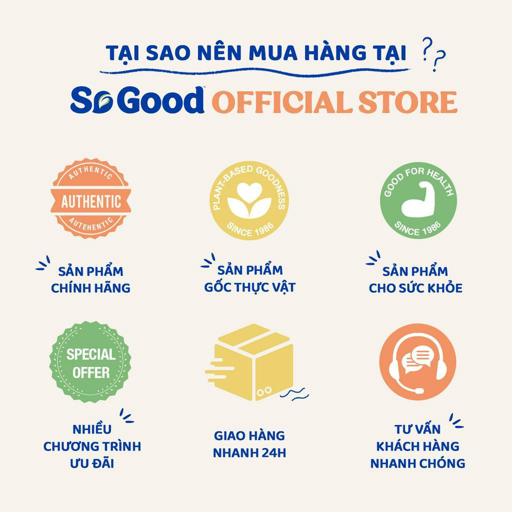Sữa hạt yến mạch hương sô cô la SO GOOD Úc 1L bổ sung vitamin E và canxi, không gây tăng cân phù hợp cho người ăn kiêng