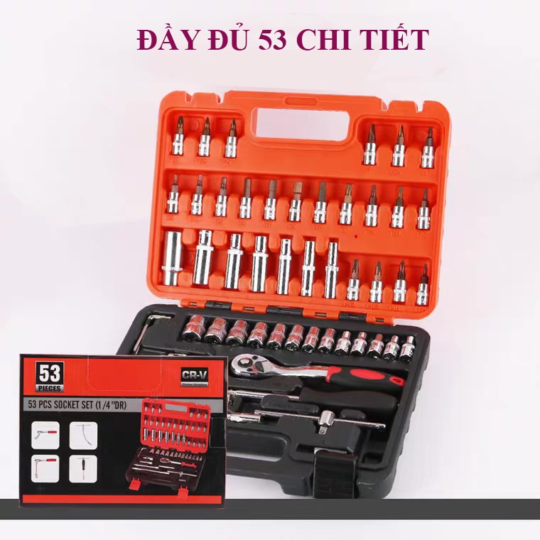 Bộ cờ lê mở bulong ốc vít sửa chữa xe máy ô tô xe đạp 46 và 53 chi tiết cao cấp