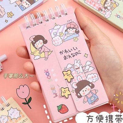 Sổ Ghi Nhớ Từ Mới , Sổ Gáy Xoắn Bìa Hình Dễ Thương, Sổ Học Từ Vựng Tiếng Anh