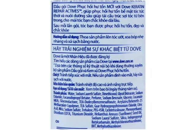 ( 1 Gói ) Dầu gội Dove  Phục hồi hư tổn gói 6g