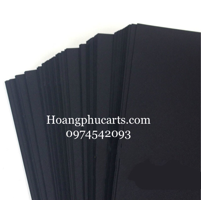 [Bán Buôn] Tập 100 tờ giấy bìa đen A3, A4- 160g/m2