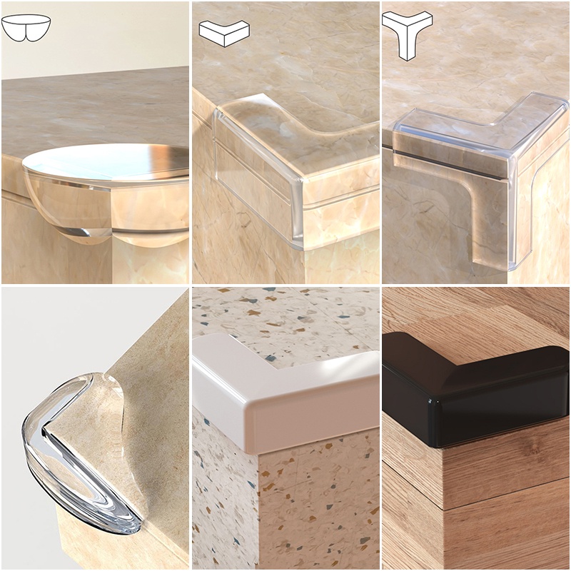 4PCS Ốp bọc góc bàn bảo vệ cho trẻ chống va chạm có keo dán