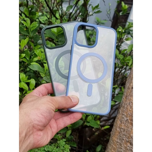 Ốp X&amp;M lưng trong viền màu hỗ trợ sạc cho iphome 13 pro max , 13 pro , 13 , 12 pro amx