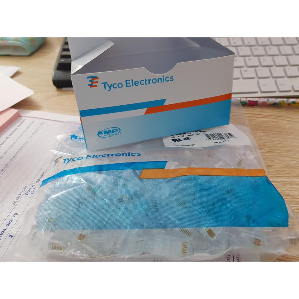 hạt bấm mạng j45 AMP (100 hạt)