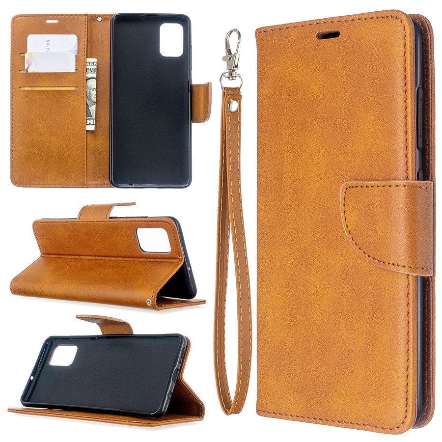 ốp lưng samsung a71 A51 Bao da điện thoại chất liệu da cừu màu trơn cho | BigBuy360 - bigbuy360.vn