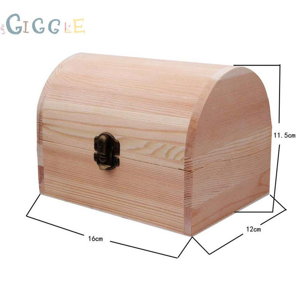 Hộp đựng đồ bằng gỗ thông có khóa chốt và bản lề chắc chắn