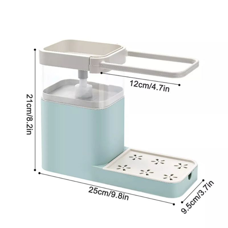 Hộp Đựng Xà Bông Xà Phòng 3 Trong 1 Cao Cấp Có Giá Treo Khăn Lau Khay Đựng Dụng Cụ Rửa Chén Ráo Nước Đa Năng