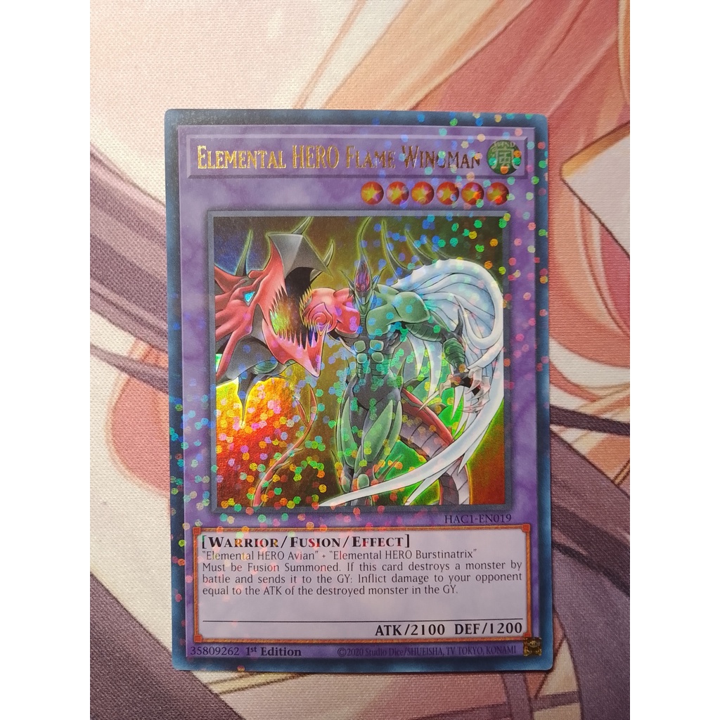 Thẻ Bài Yugioh: Elemental HERO Flame Wingman HAC1-EN019