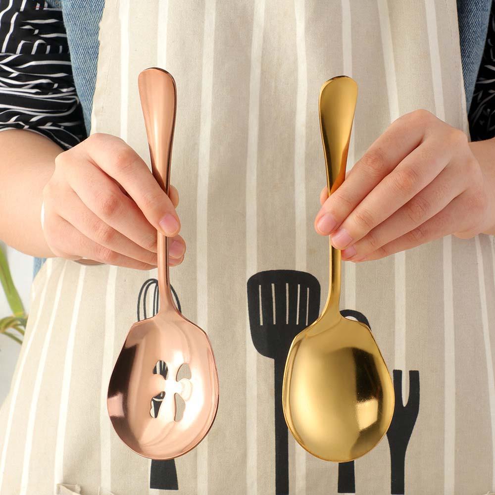 Muỗng Múc Canh Salad Bằng Thép Không Gỉ Tiện Dụng