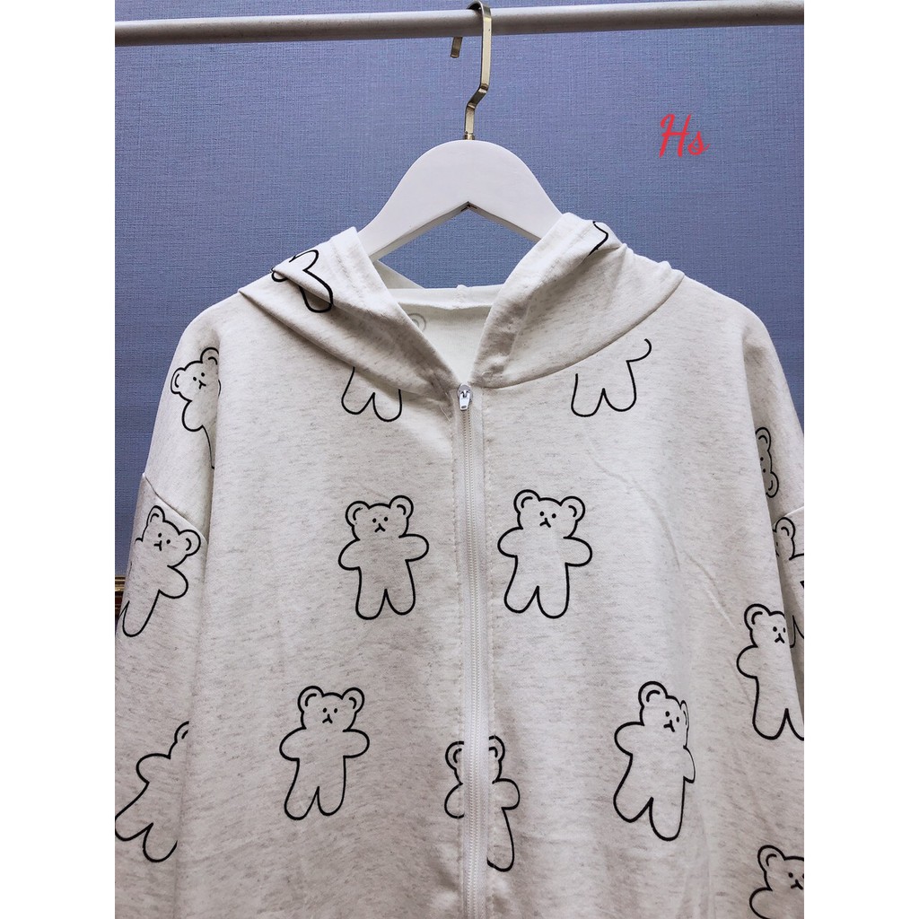 Áo Khoác Nỉ Gấu Trắng Đáng Yêu Hot Trend Mã 274 UNI STORE