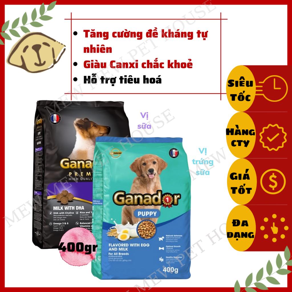 [Chính hãng][Date xa][Hỏa tốc]Hạt Cho Chó Con Ganador Puppy Gói 400g Vị Trứng Sữa, Sữa DHA