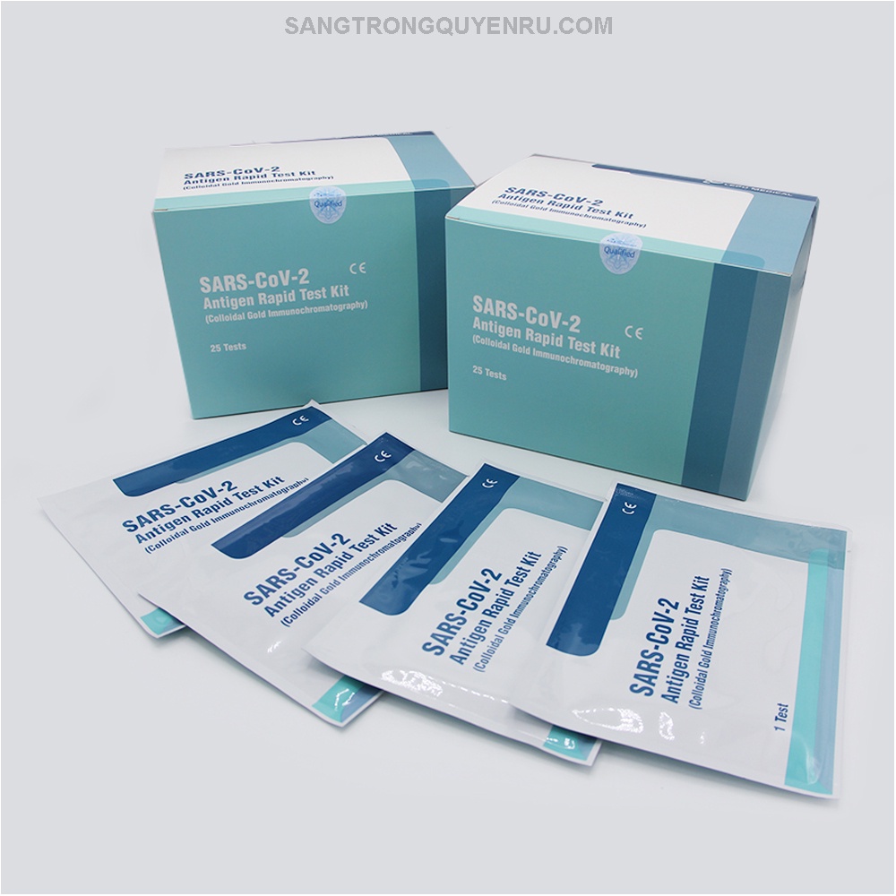 Bộ que test nhanh kháng nguyên được cấp phép bởi bộ y tế SARS-COV-2 Antigen Rapid Test Kit