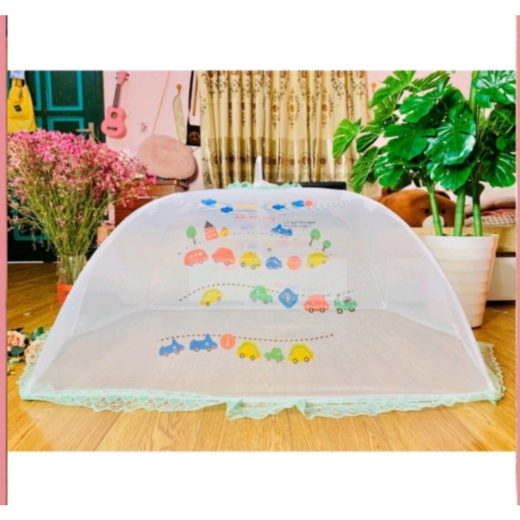 Màn chụp chống muỗi cho bé made in Việt Nam khung thép chống rỉ, kích thước lớn. Mùng chụp em bé