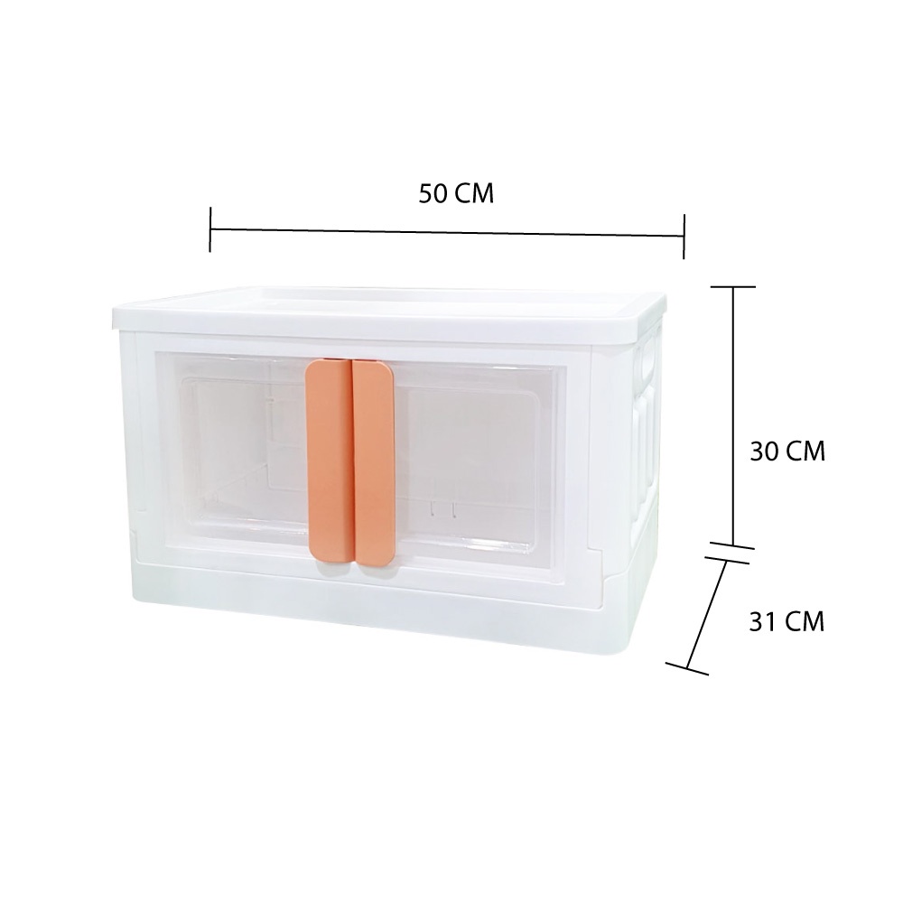 HomeBase STACKO Thùng đựng đồ bằng nhựa CHEER W50xD31xH30cm màu cam