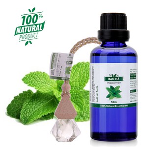 Combo tinh dầu bạc hà +tinh dầu bạc hà treo xe hơi, tủ áo